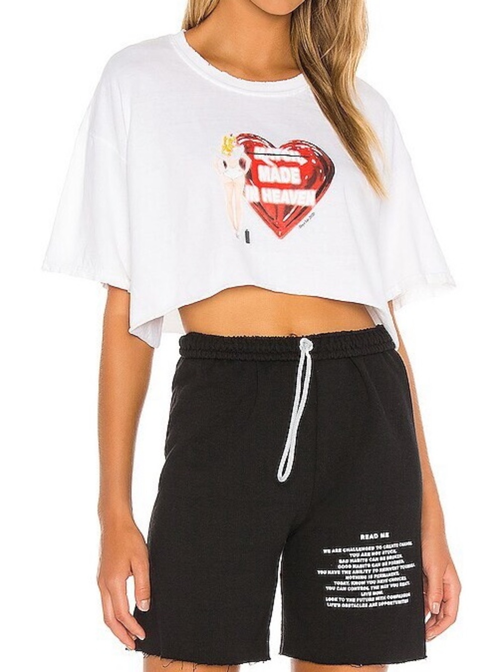 Boys Lie White Tee with Red Heart Graphic